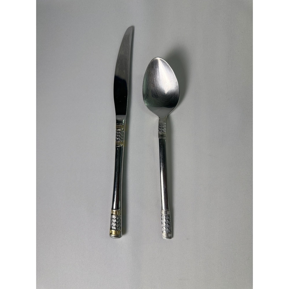 Wallace Kings Plate Retired Pattern Stainless‎ Flatware Knife & Spoon 18/10